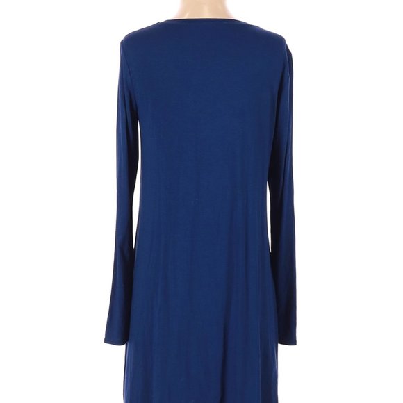 BCBGMAXAZRIA Dress Blue Long Sleeve A-Line Silhouette Size S #204 - Picture 3 of 4